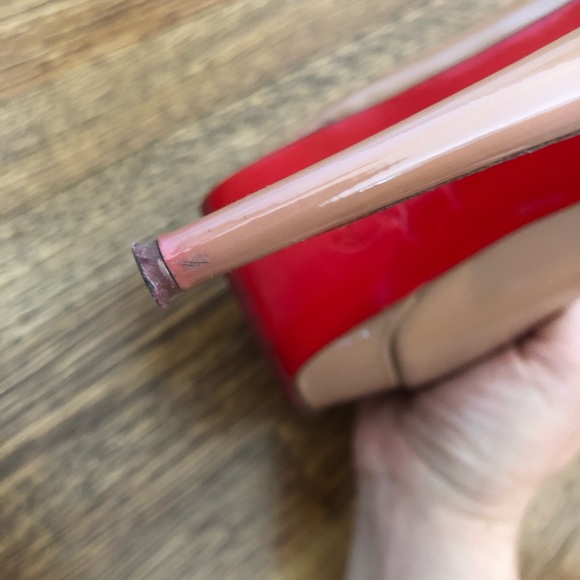 Christian Louboutin Nude Lady Peep 150 Patent Calf - Picture 7 of 9